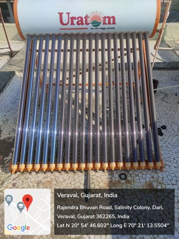 Solar Water Heater @ Hon. V.C. Sir Home Photo 1